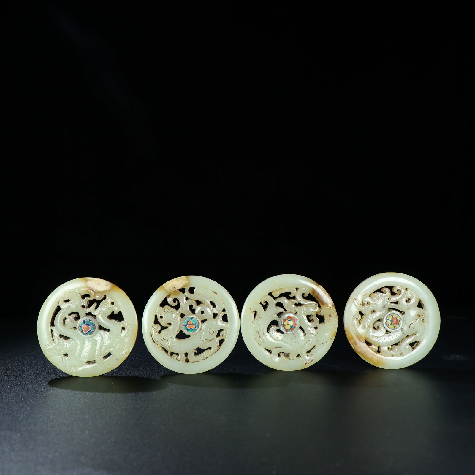 Hetian White Jade Round Bracelet: 5.7*1.3/163g
