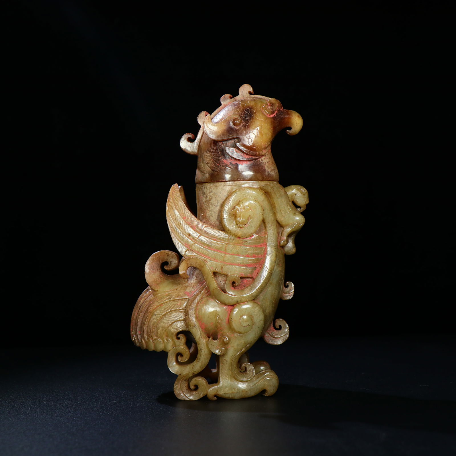 Hetian jade pebble ornaments: 17*9*5.5/572g