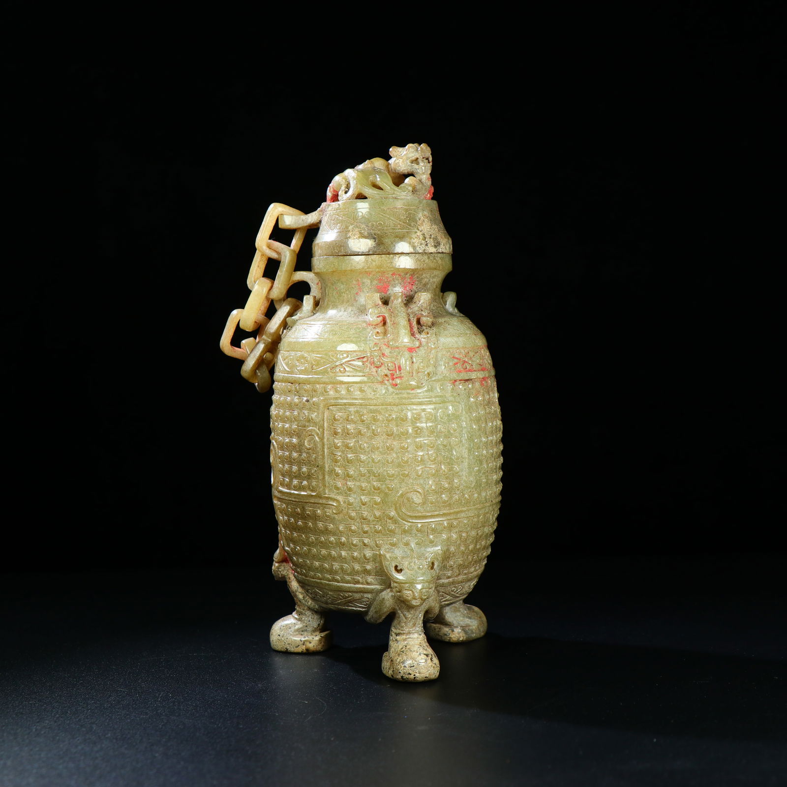 Hetian Jade Pebble Pendant: 17*7.5*7.5/521g