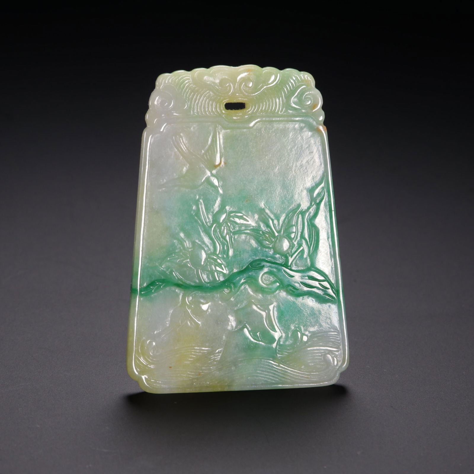 Qing Dynasty Jadeite Plaque (1 of 2)