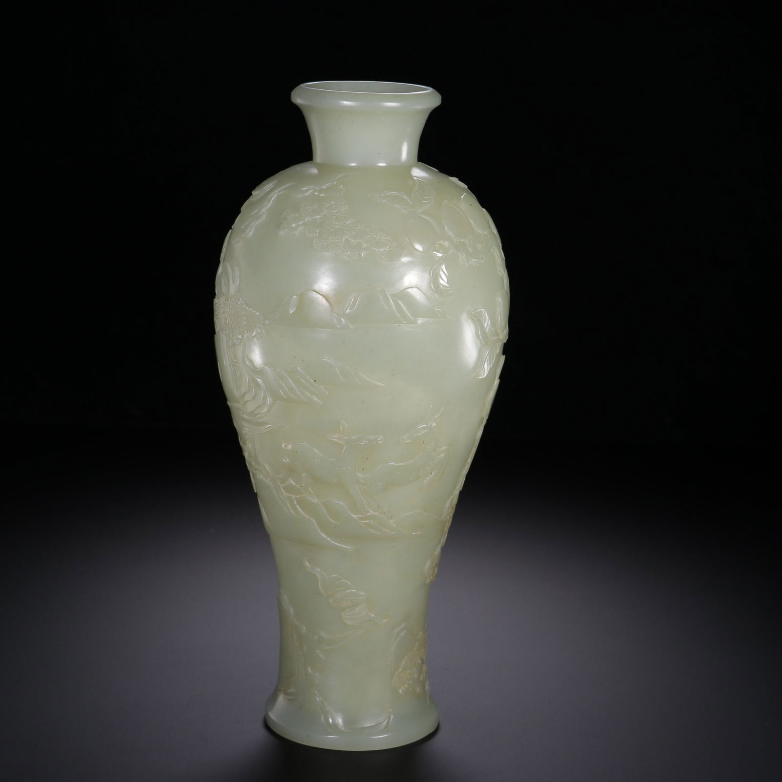 Qing Dynasty Hetian Jade Pebble Plum Vase (1 of 4)