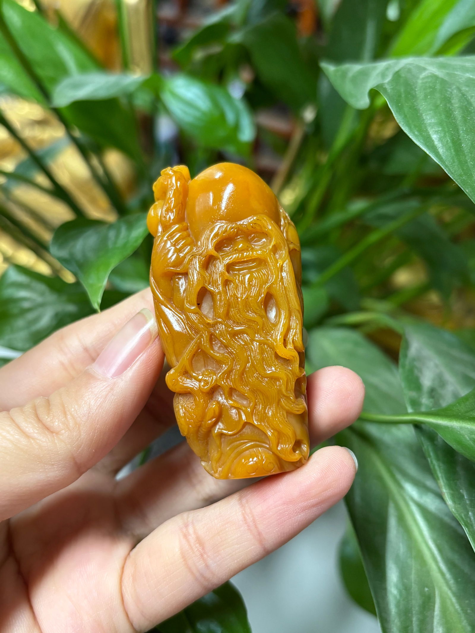 Tao Zhai Tianhuang Stone Handle: 6.3*3*2.3/64.5g