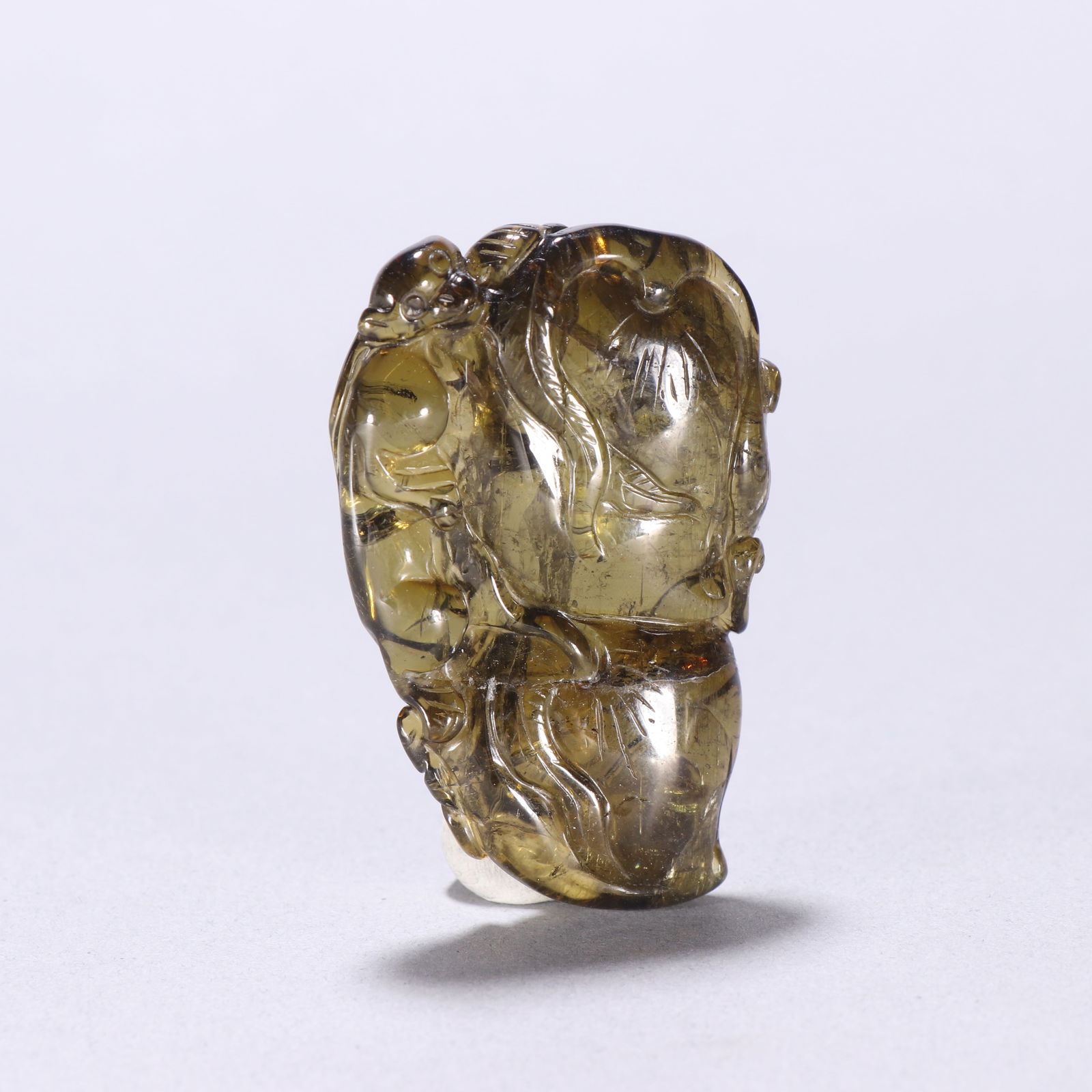 Qing Dynasty Tourmaline Pendant: 5.4*3.6/31g