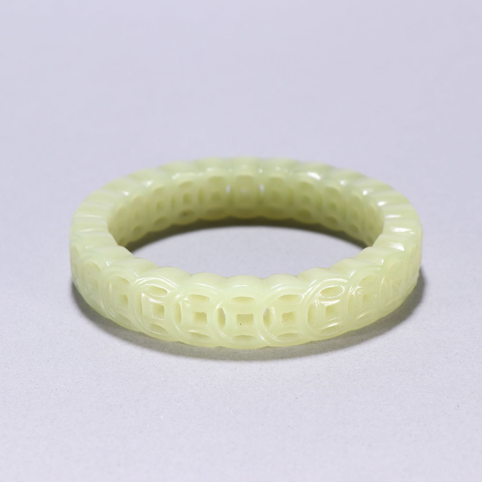 Qing Dynasty Hetian Yellow Jade Bracelet: 5.7*1.3/47.7g