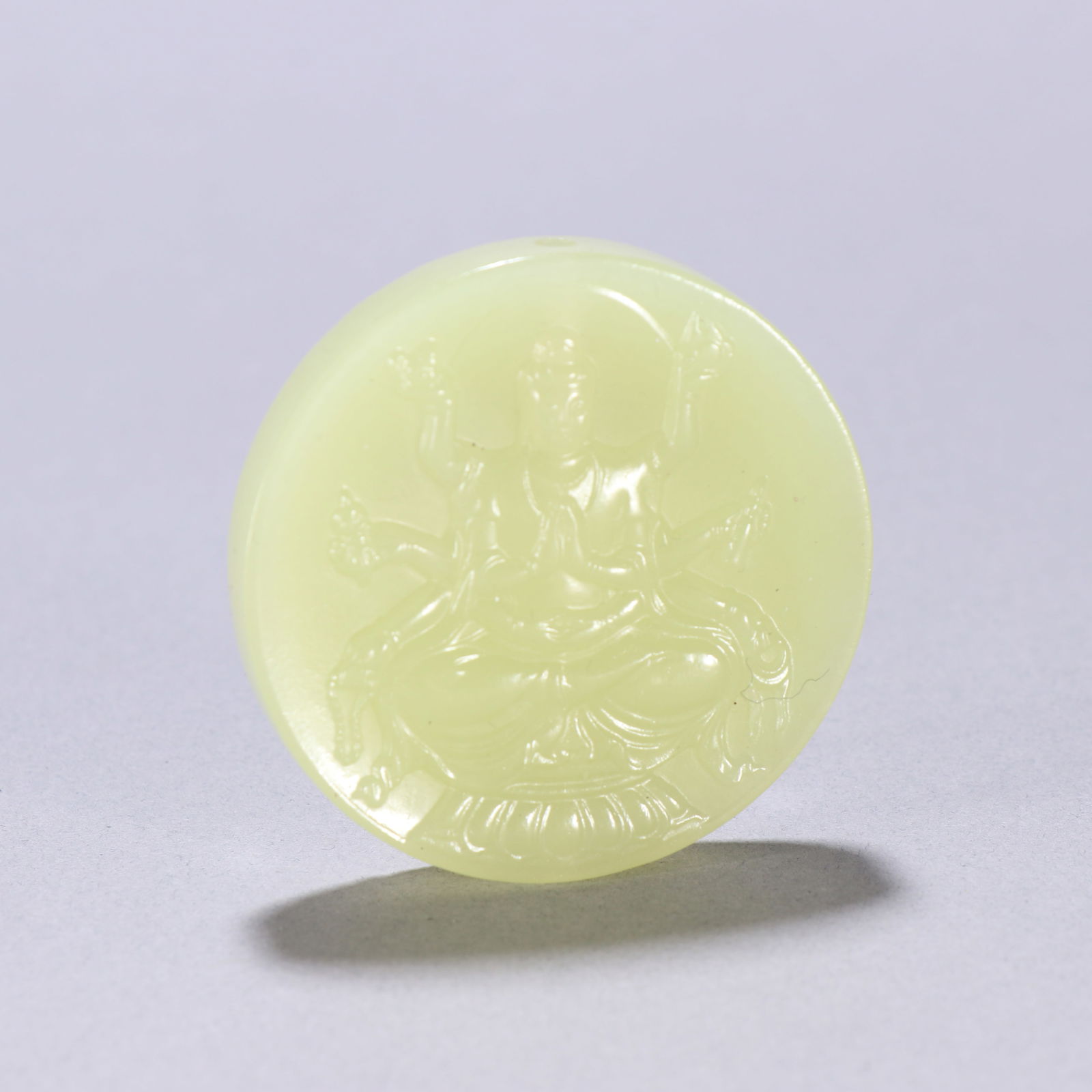 Qing Dynasty Hetian Yellow Jade Pendant: 5.1/44.8g