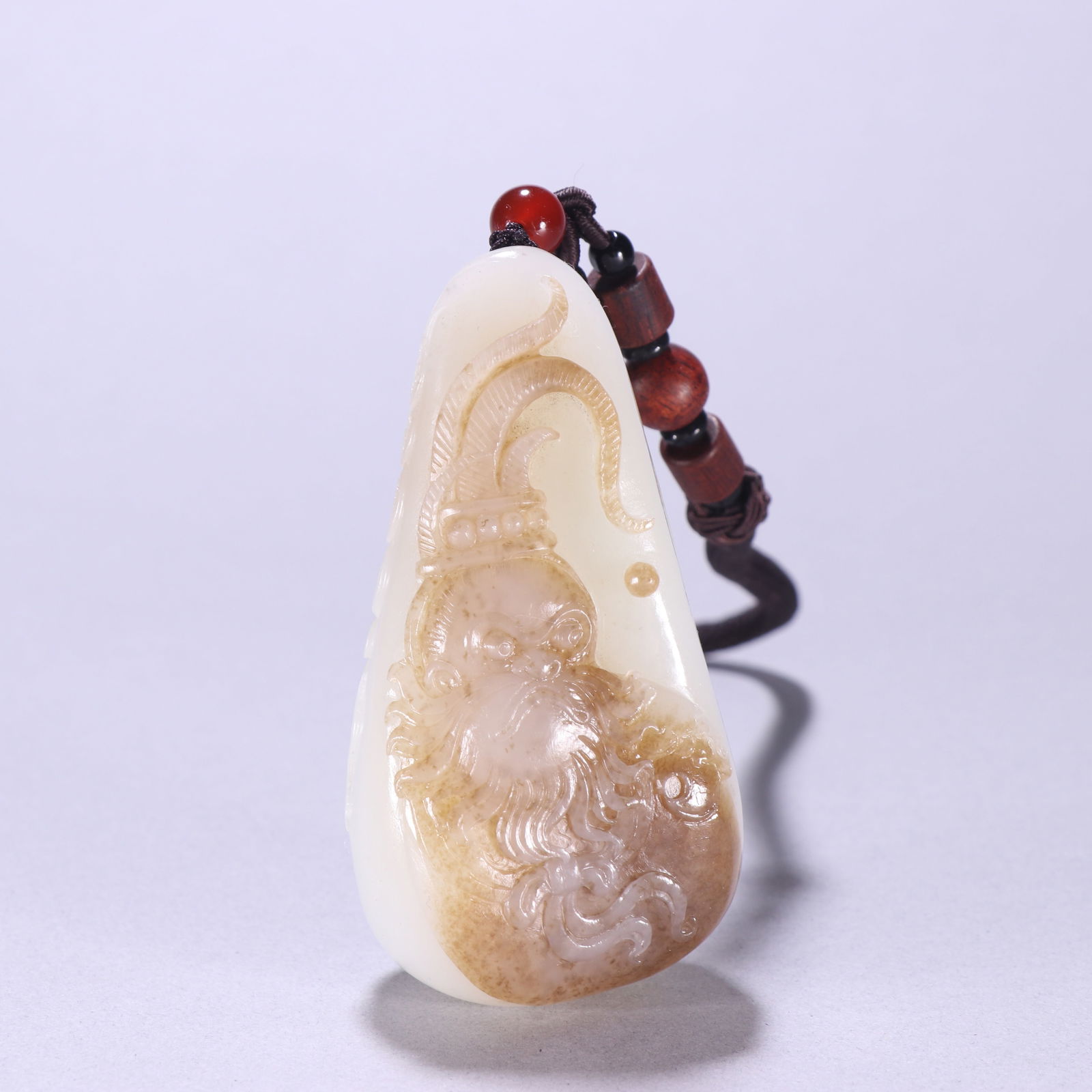 Hetian White Jade Round Bracelet: 8*4.2/167.9g