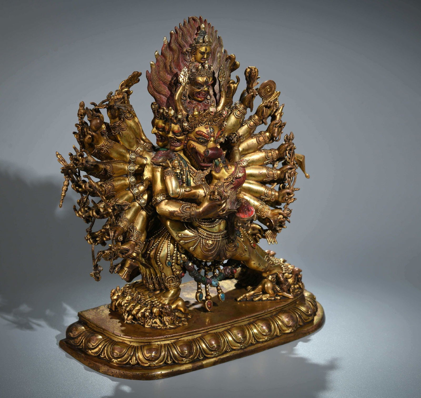 Copper gilded statue (1 of 1)