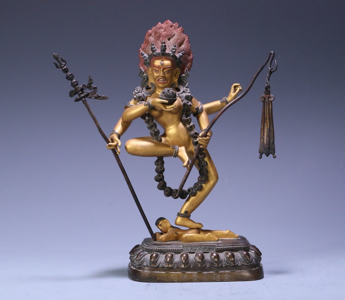 8th Century Swat mark Alloy Gilt Bronze Buddha Statue: 26.5*14*8/2414.8g