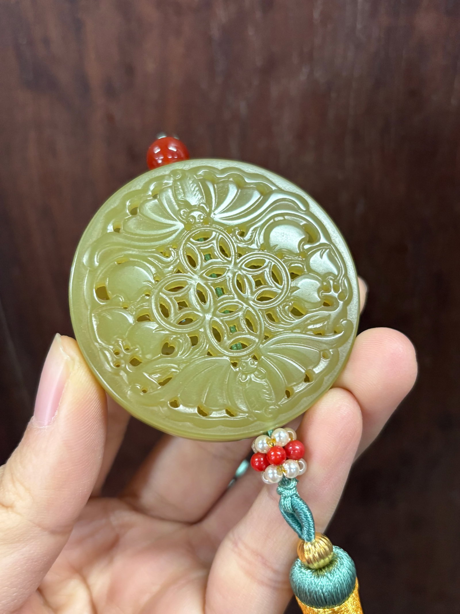 Qing Dynasty Hetian Huangyu Fragrant Bag Pendant (1 of 1)