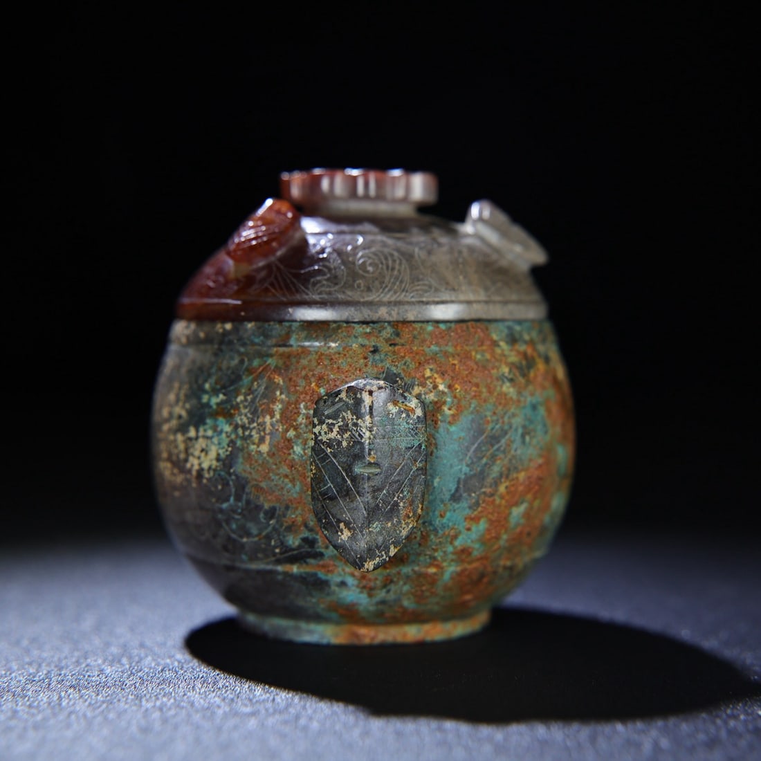 Hotan Jade Small Cap Jar: 7.9*9.1*7.4/223g