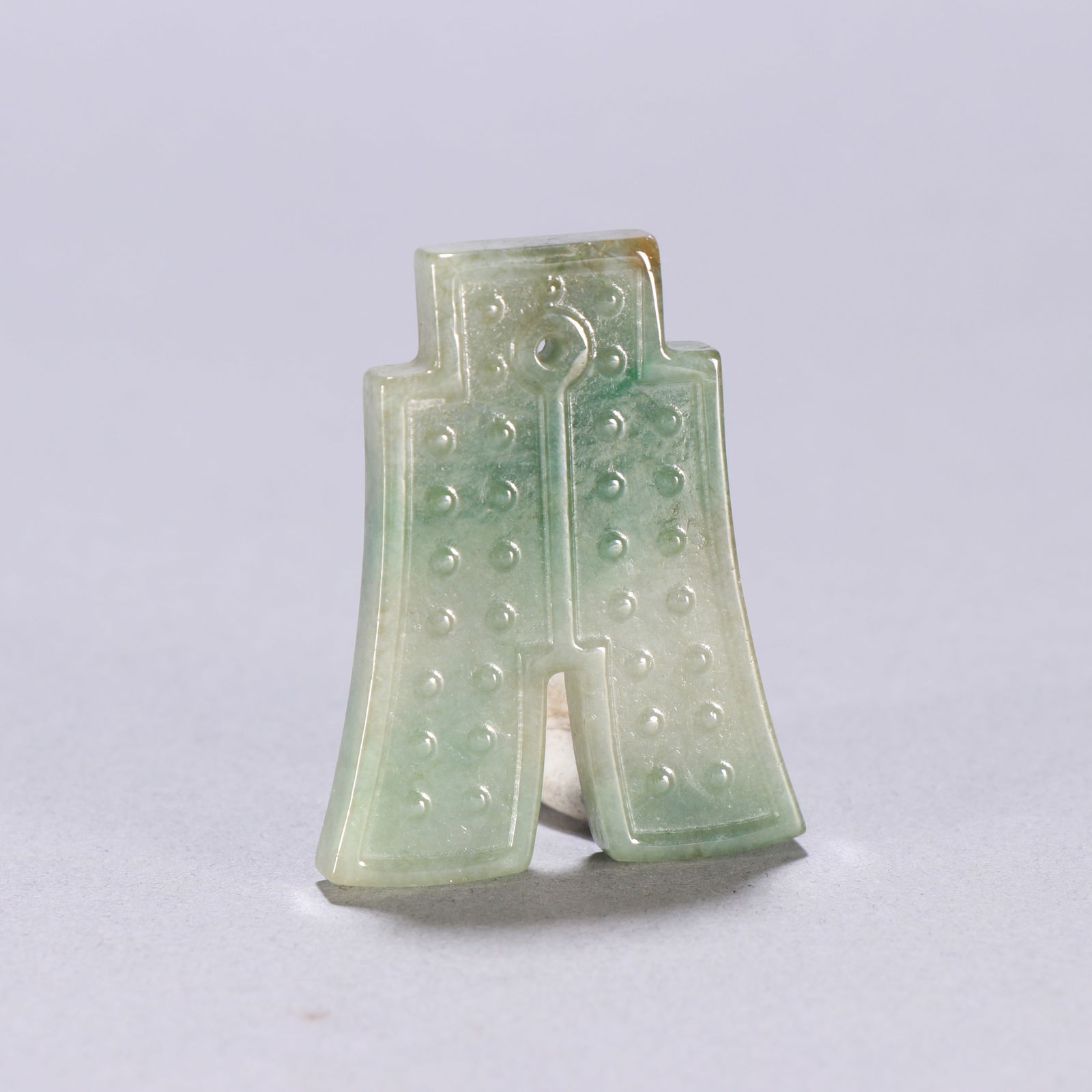 Qing Dynasty Jade Knife Coin Pendant: 4.4*3.4/16.6g