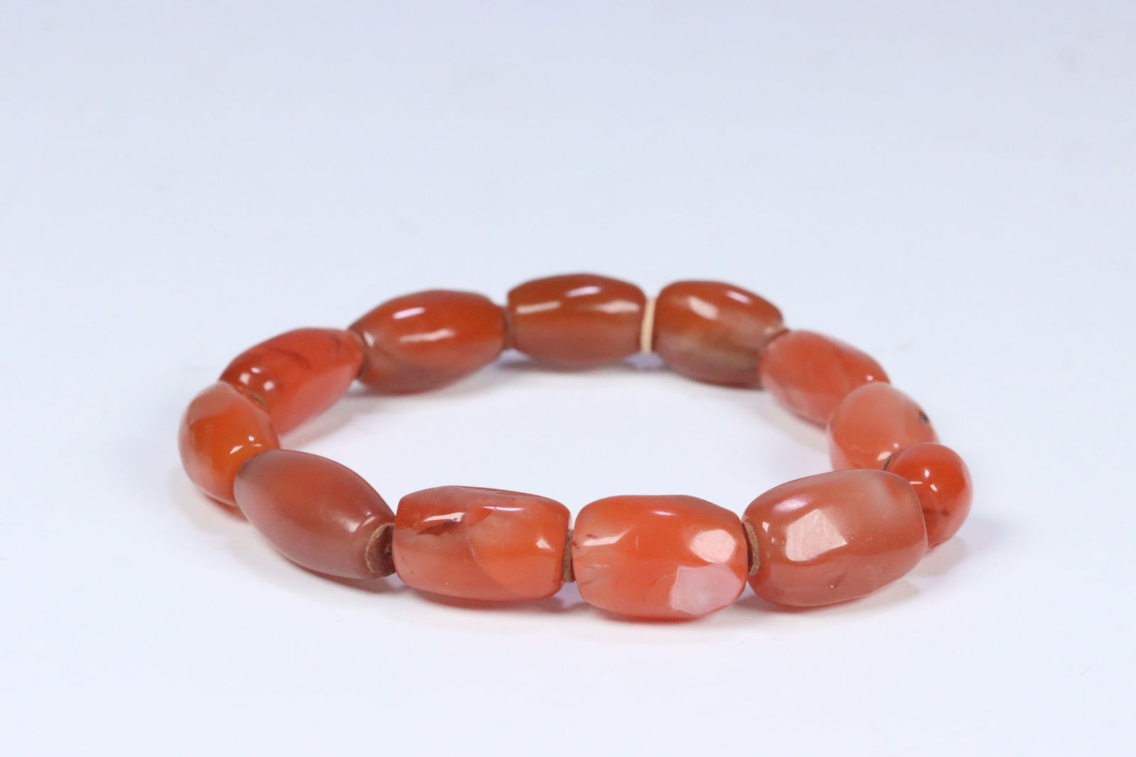 Southern Red Agate Irregular Bead Bracelet (1 of 1)