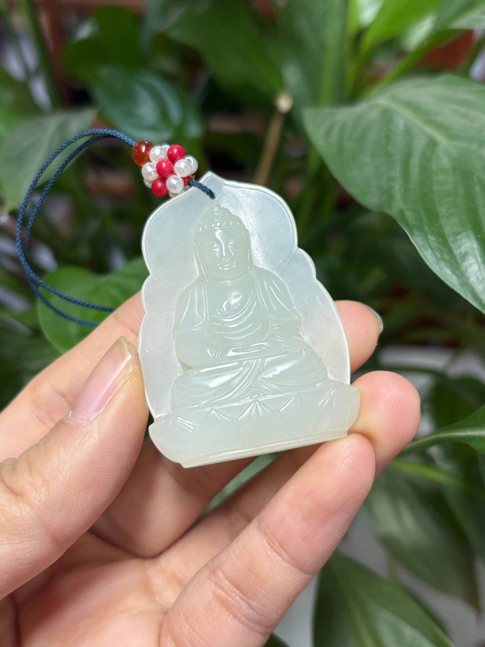 Hotan Jade pendant: 4.8*3.4*1.1/23.5g