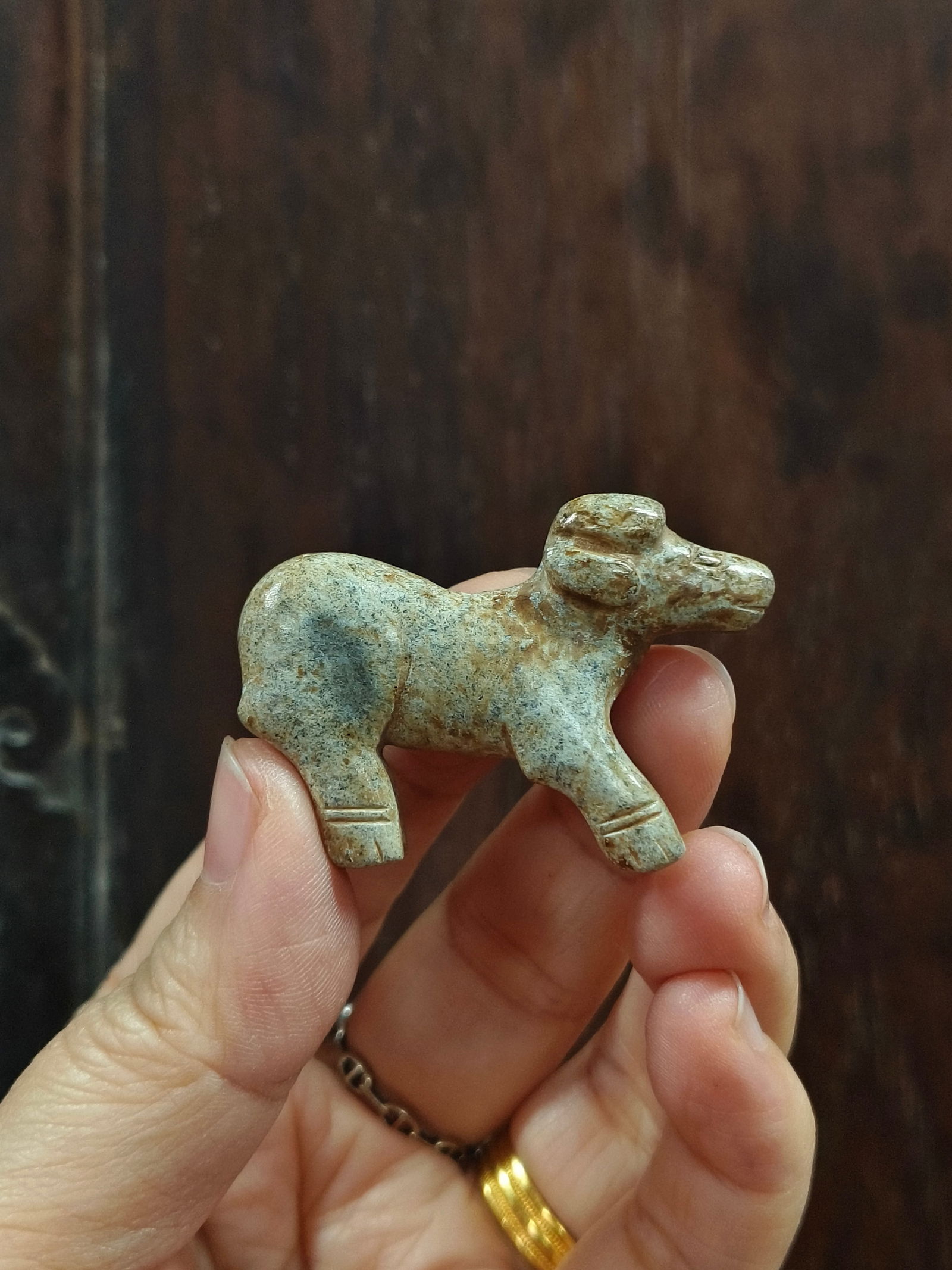 Jade pendant: 3*4.5*1.1/19.6g