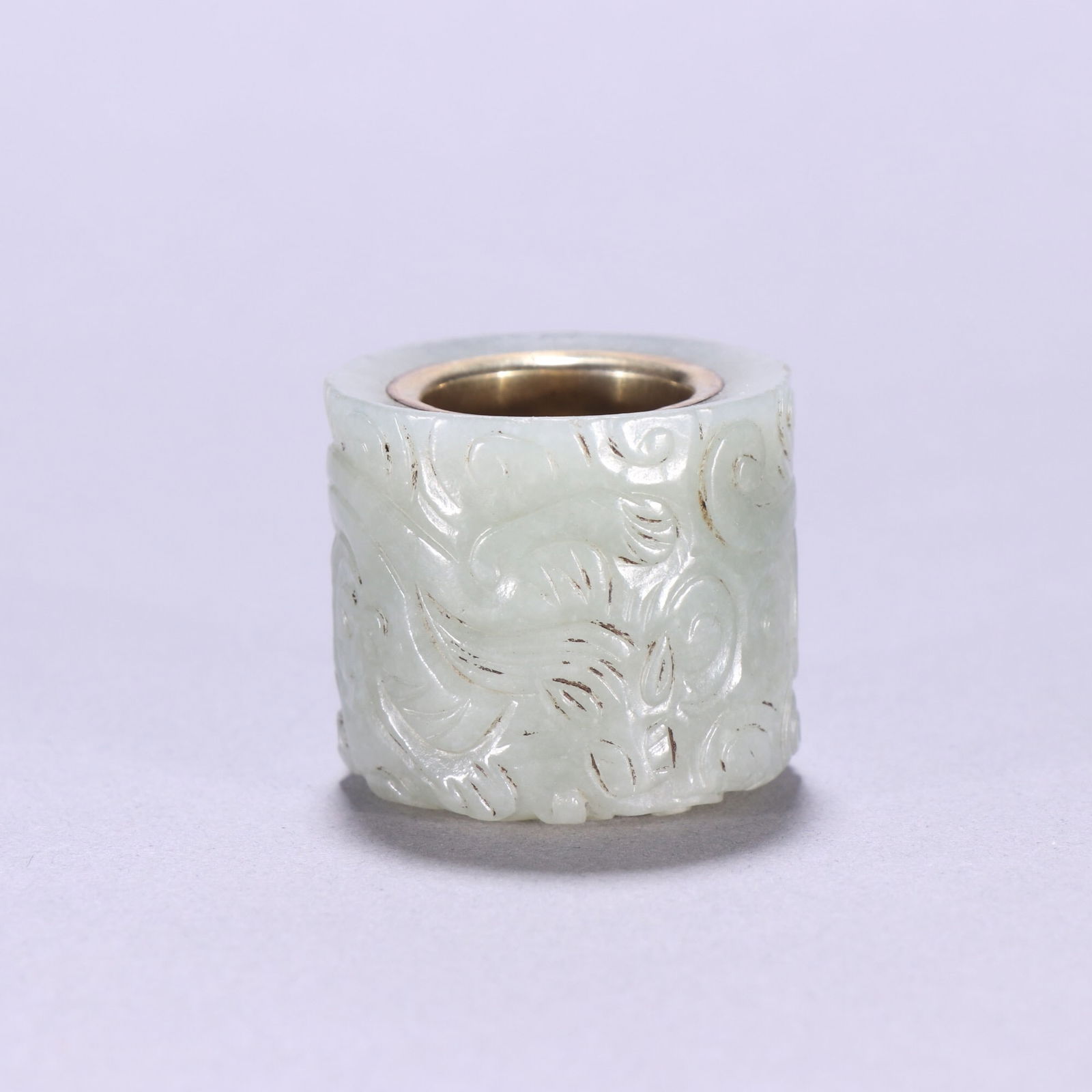 Hetian Jade Gold-plated Thumb Ring: 2*3/59.1g