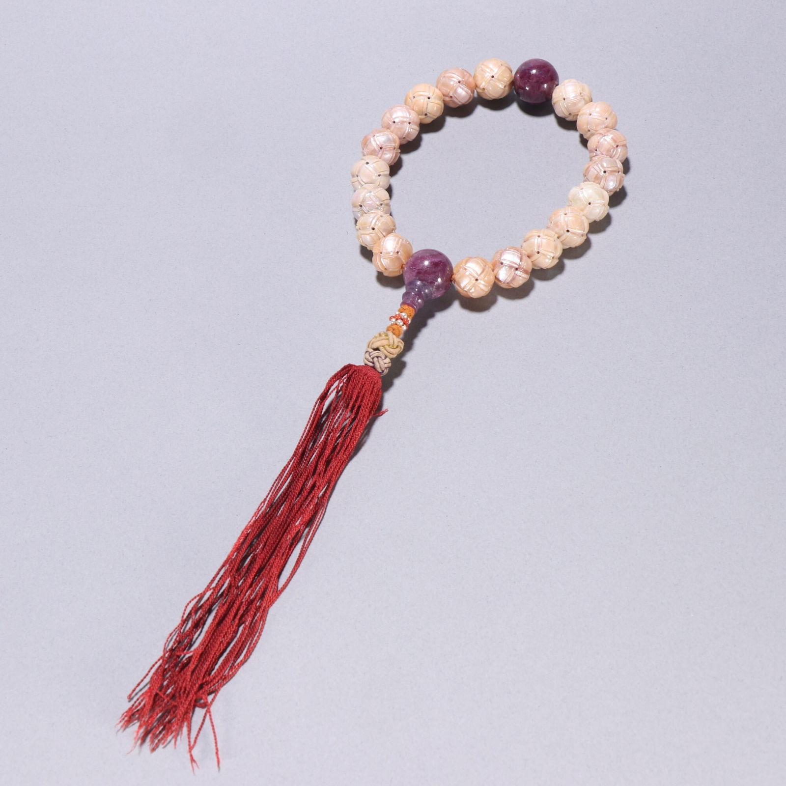 Qing Dynasty Pearl 18-Bead Handheld Bead: 1.3/80g