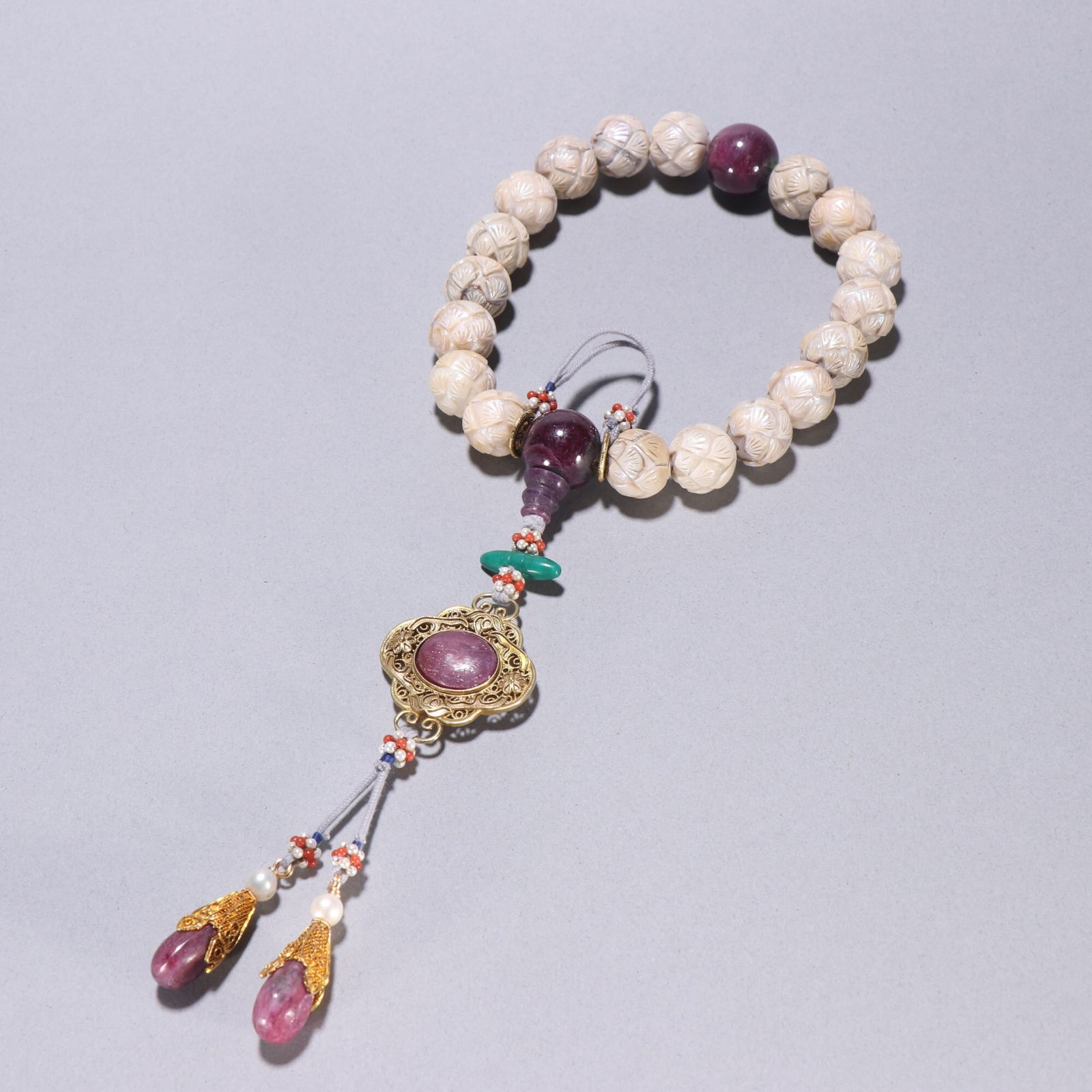 Qing Dynasty Pearl 18-Bead Handheld Bead (1 of 1)