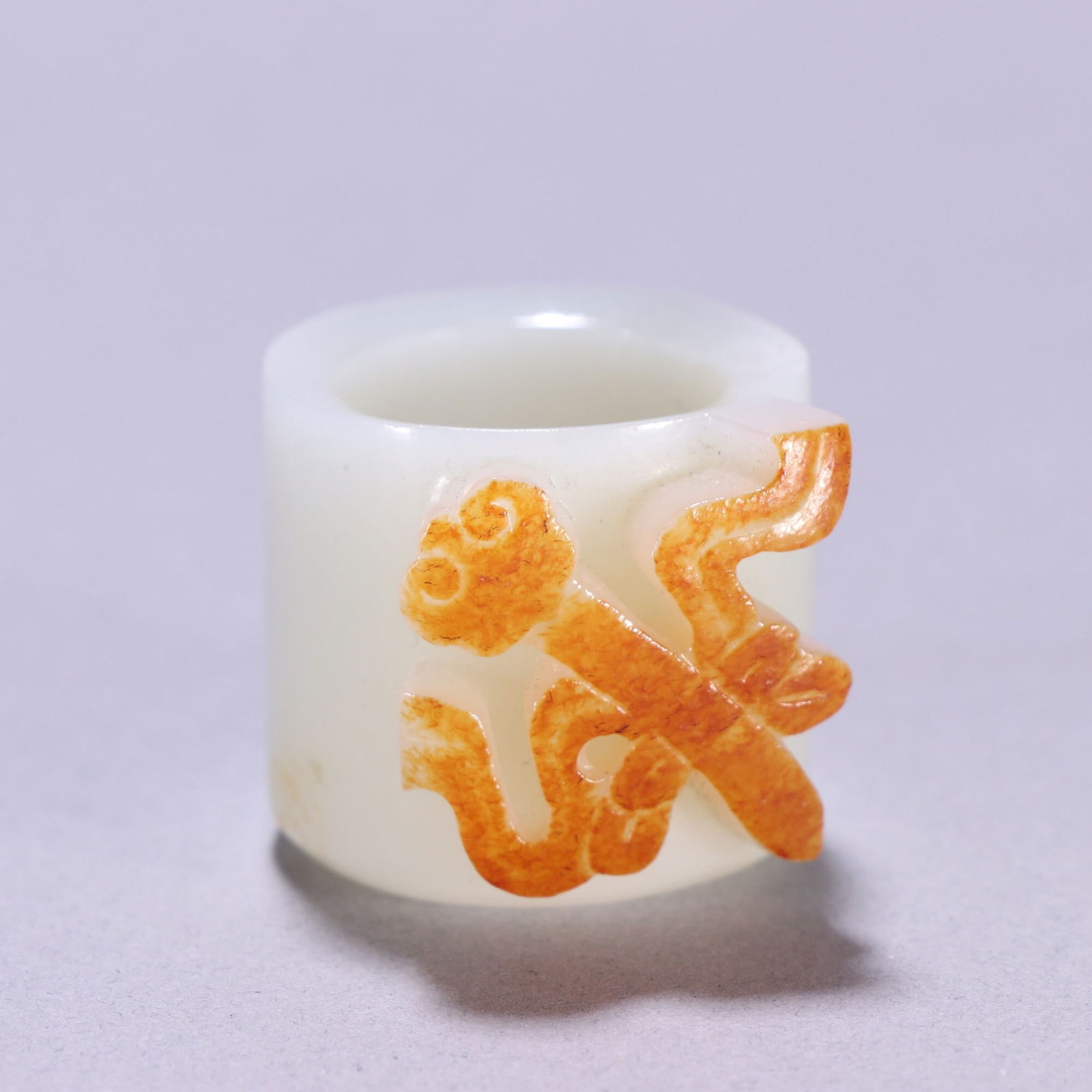 Hetian Jade Pebble Thumb Ring (1 of 1)