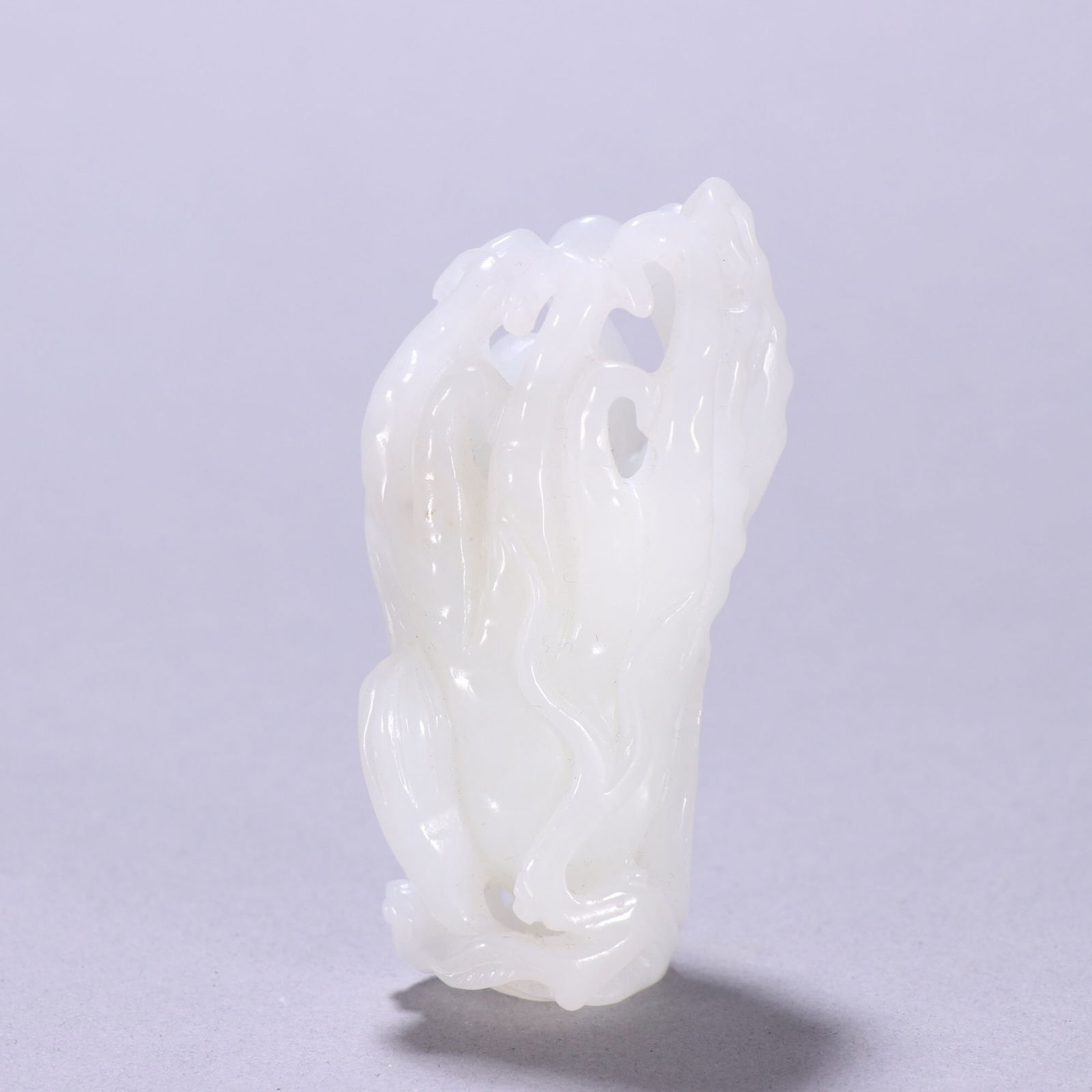 Qing Dynasty Hetian Jade Carving: 7.6*3.8/79g