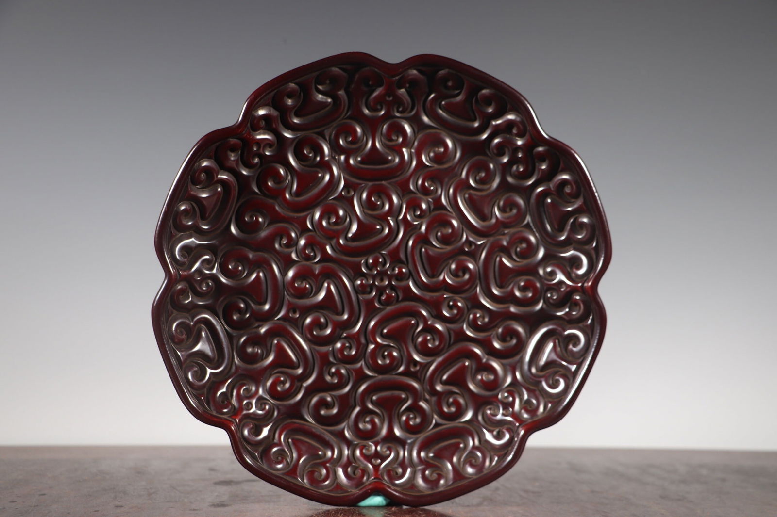 Qing Dynasty Carved Lacquer Plate (1 of 2)