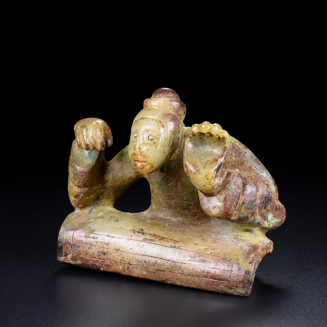 Hetian Jade Ornament: 10*4.5*8.5/386g