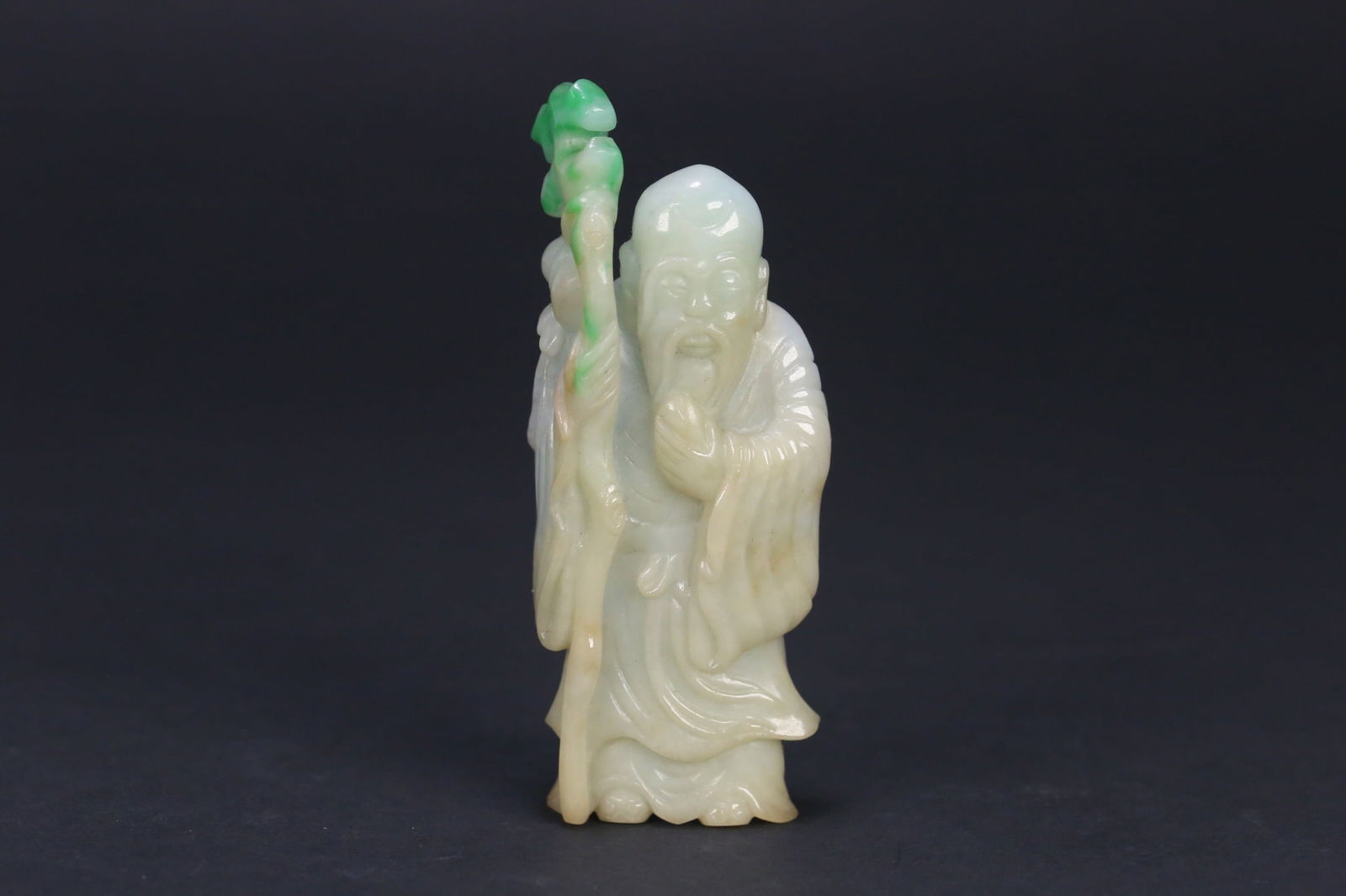 Qing Dynasty Jadeite Carving: 8*3.2*1.9/69g