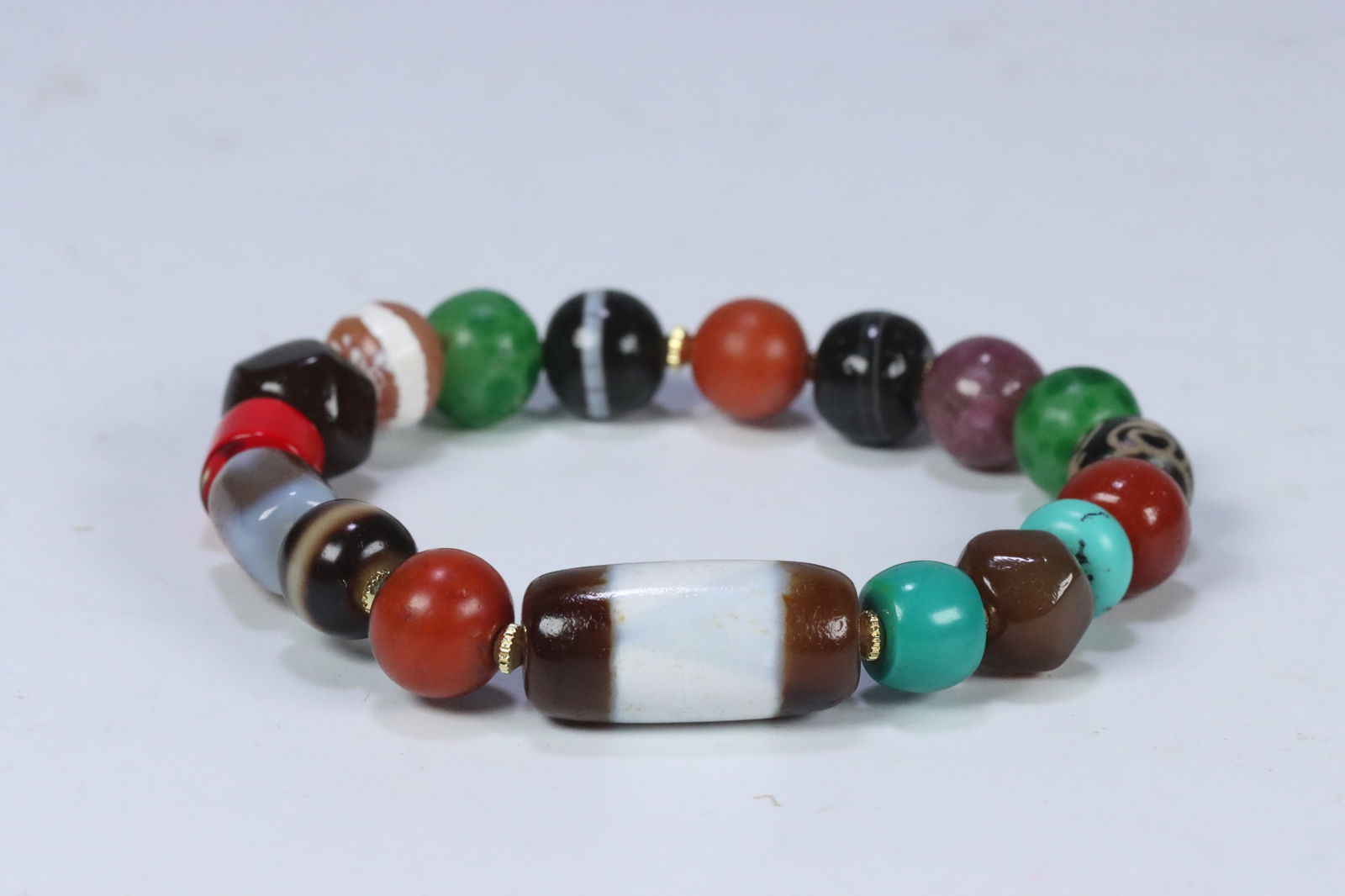 Tibetan Agate Thread Tianzhu Duo Bao Hand String: 1.26*2.68*1.1/40.8g