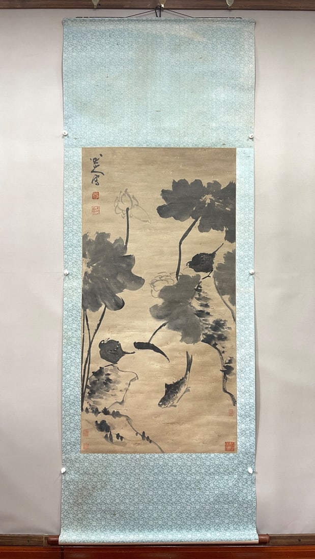 Ba Da Shan Ren mark paper vertical axis: 137*69