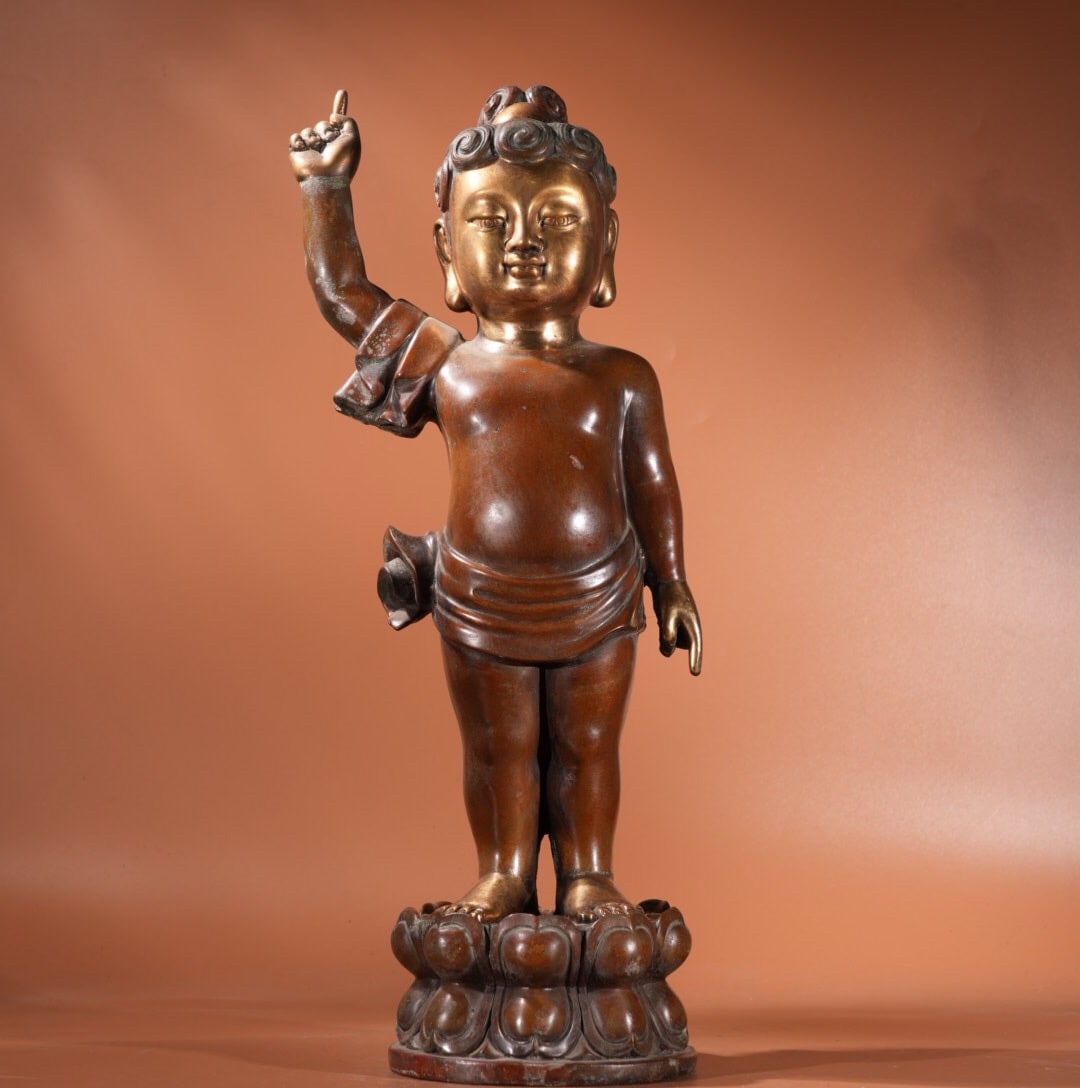 Gilt bronze Buddha statue (1 of 1)