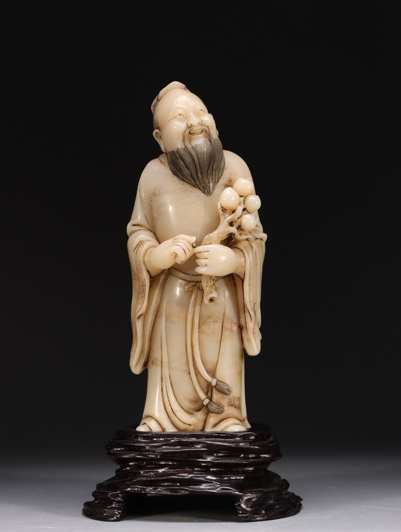 Shang Jun- mark rose quartz ornament: 15.3*5/460g