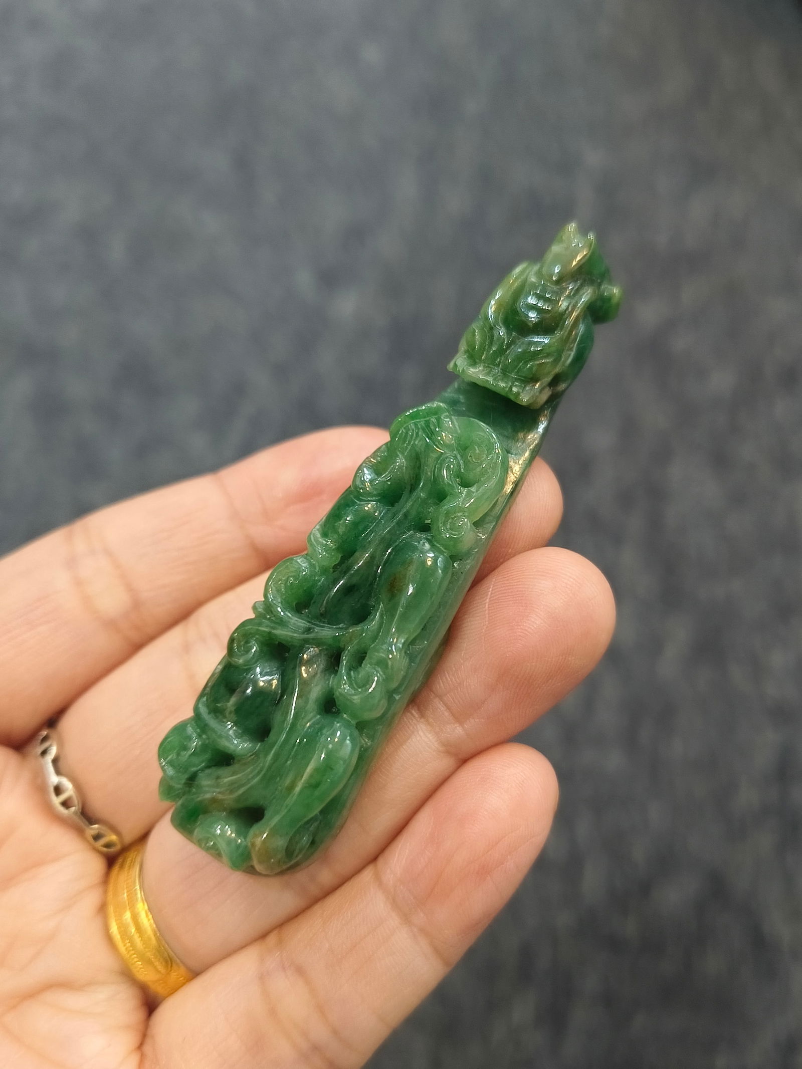 Qing Dynasty Jadeite Belt Hook (1 of 2)
