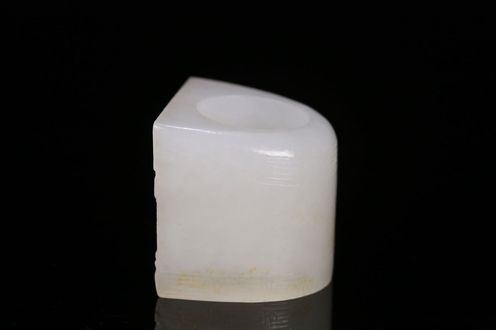 Hetian Jade Pebble Thumb Ring - 2