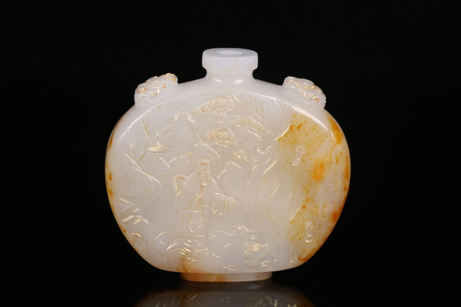 Qing Dynasty Hotan Jade seed snuff bottle (1 of 3)