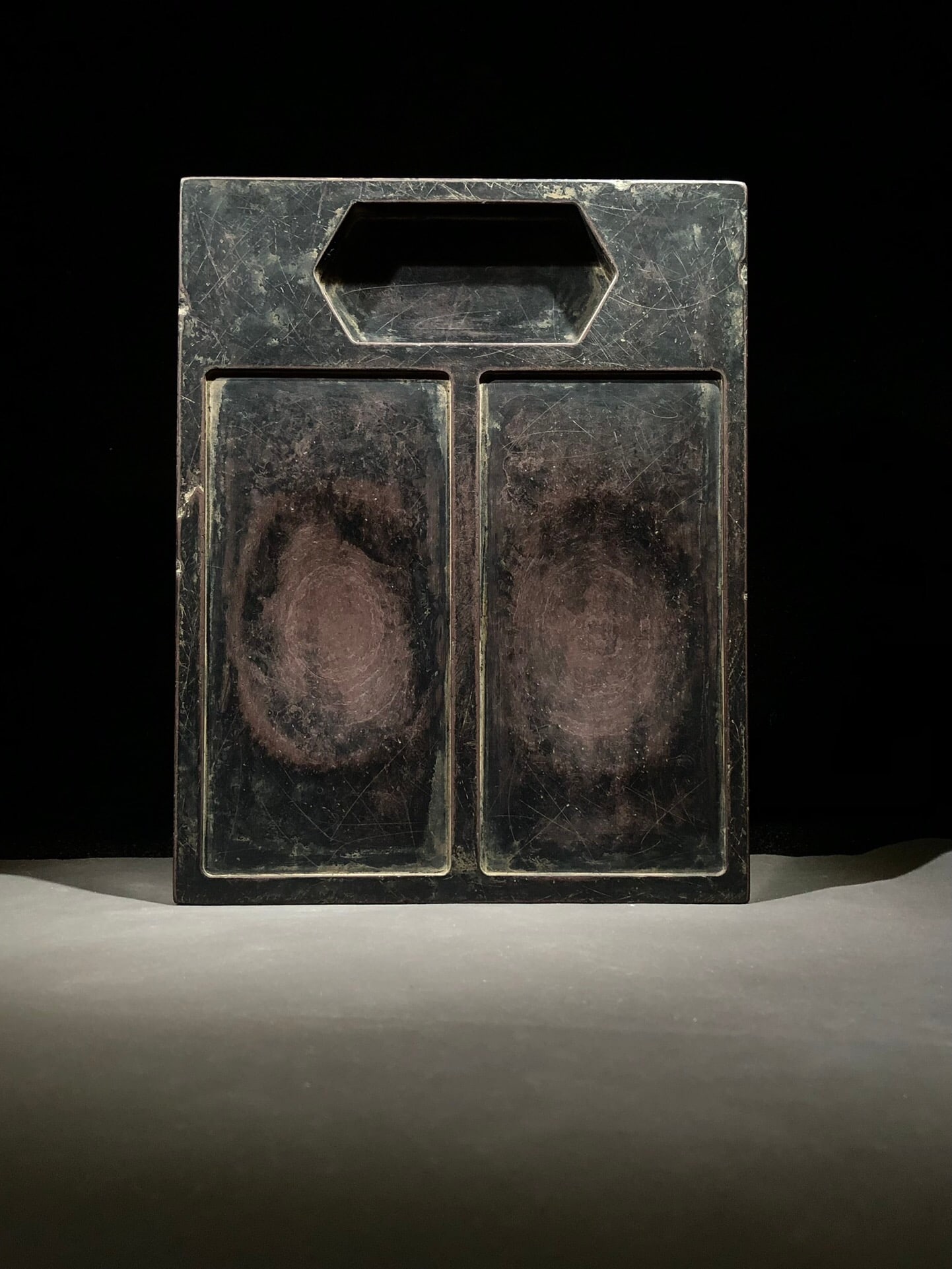 Cai Xiang mark Double Inkstone: 25.1*19.8*4