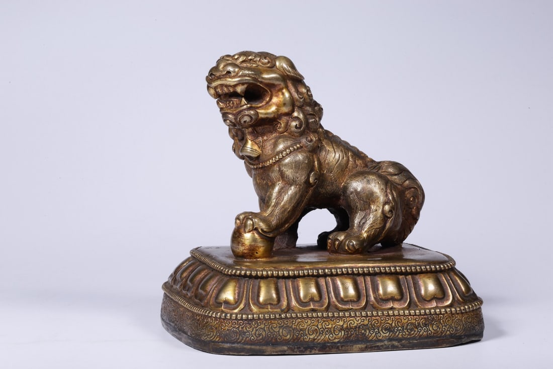 Qing Dynasty copper gilded seal (1 of 3)