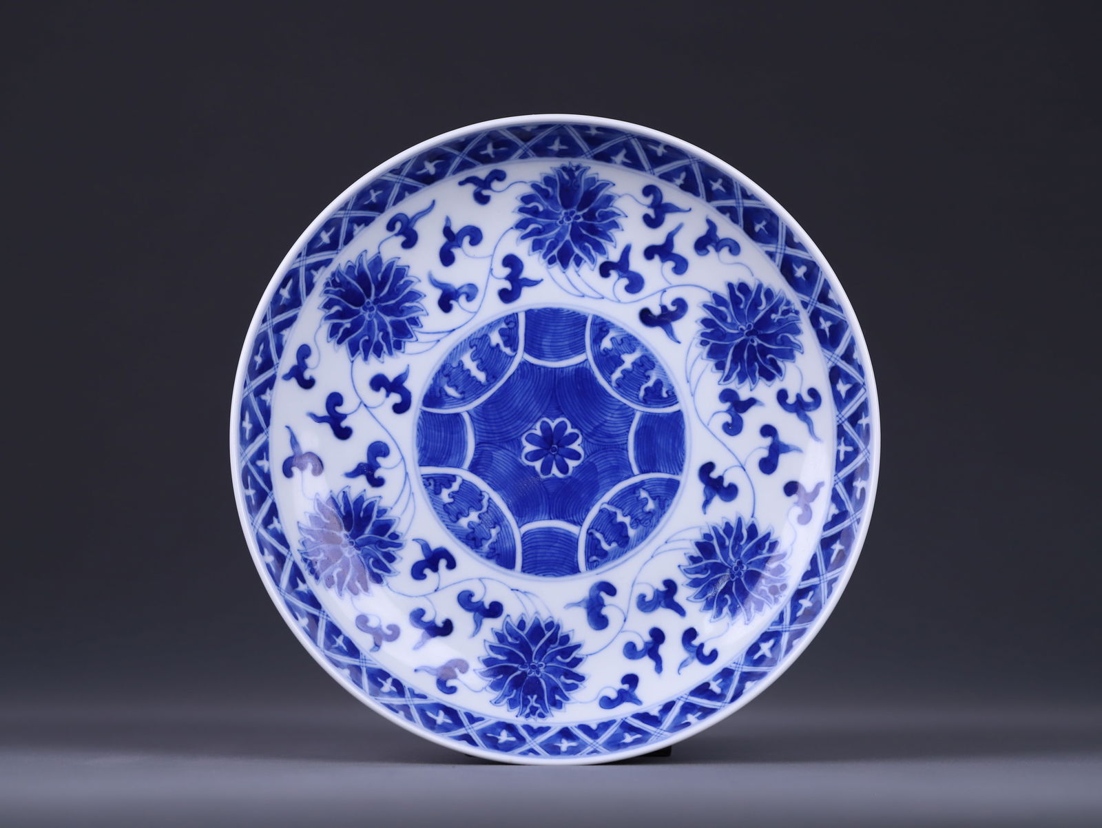 Guangxu Mark Blue and White Porcelain Plate (1 of 2)