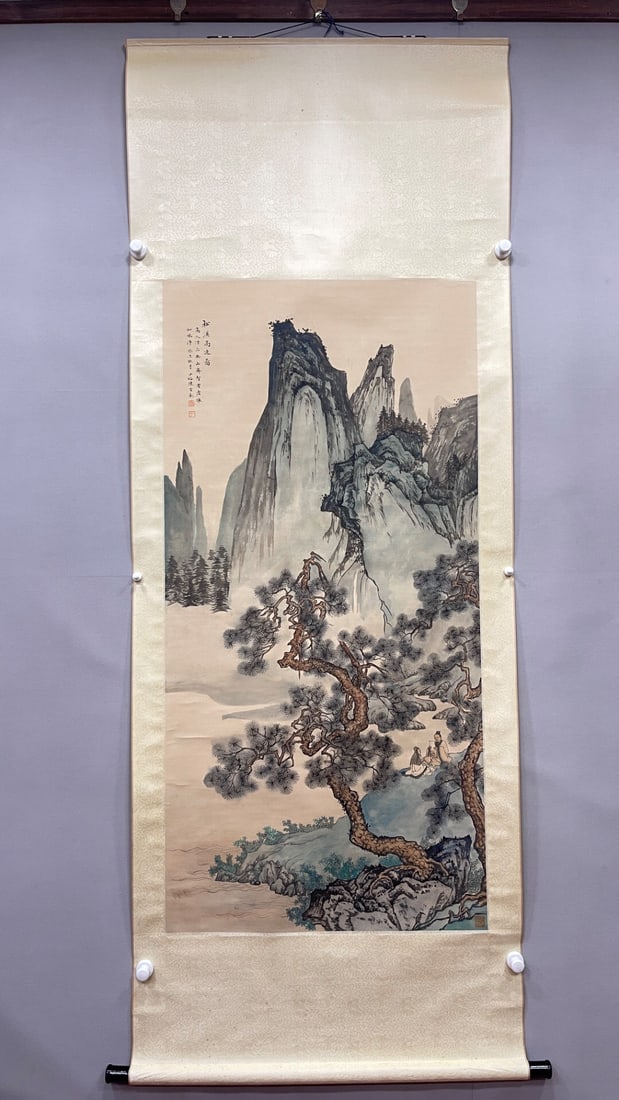 Chen Shaomei mark Ink on Paper Hanging Scroll: 138*67