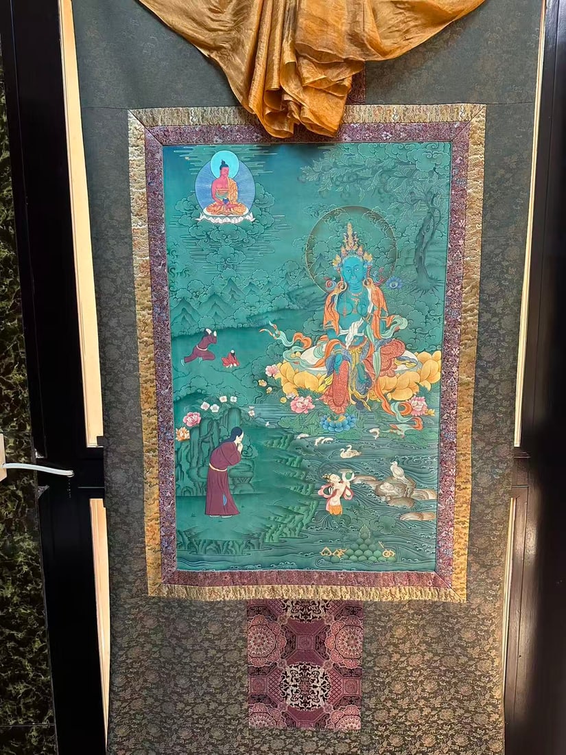 Mineral Painted Thangka: 160*76*48
