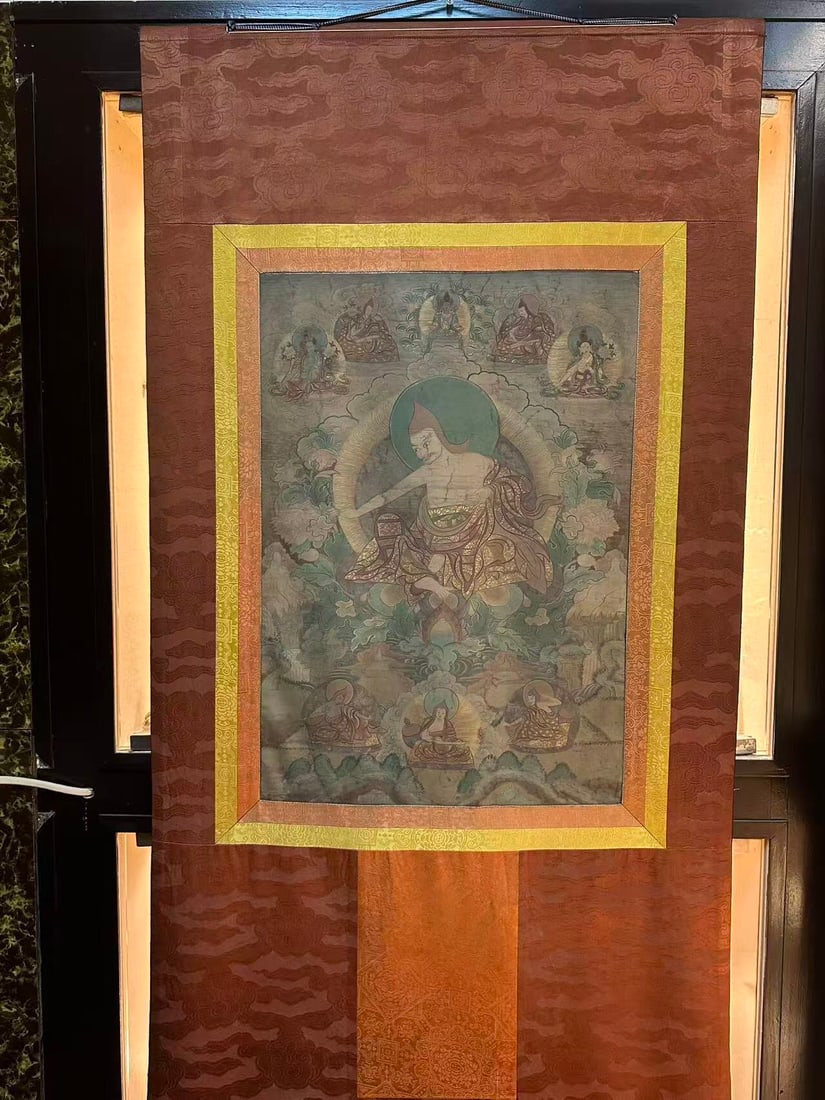 Mineral Painted Thangka: 143*63*43