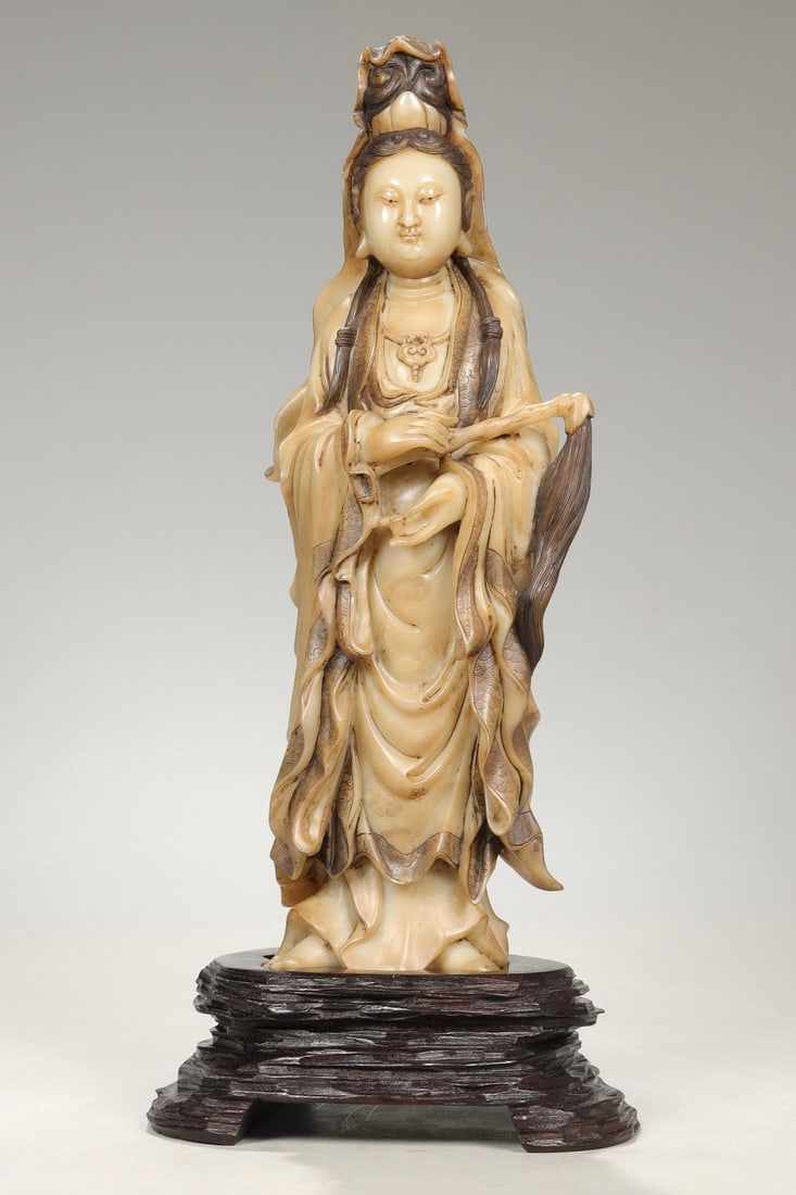 Qing Dynasty Shoushan Stone Ornament: 26*8.5/1395.5g