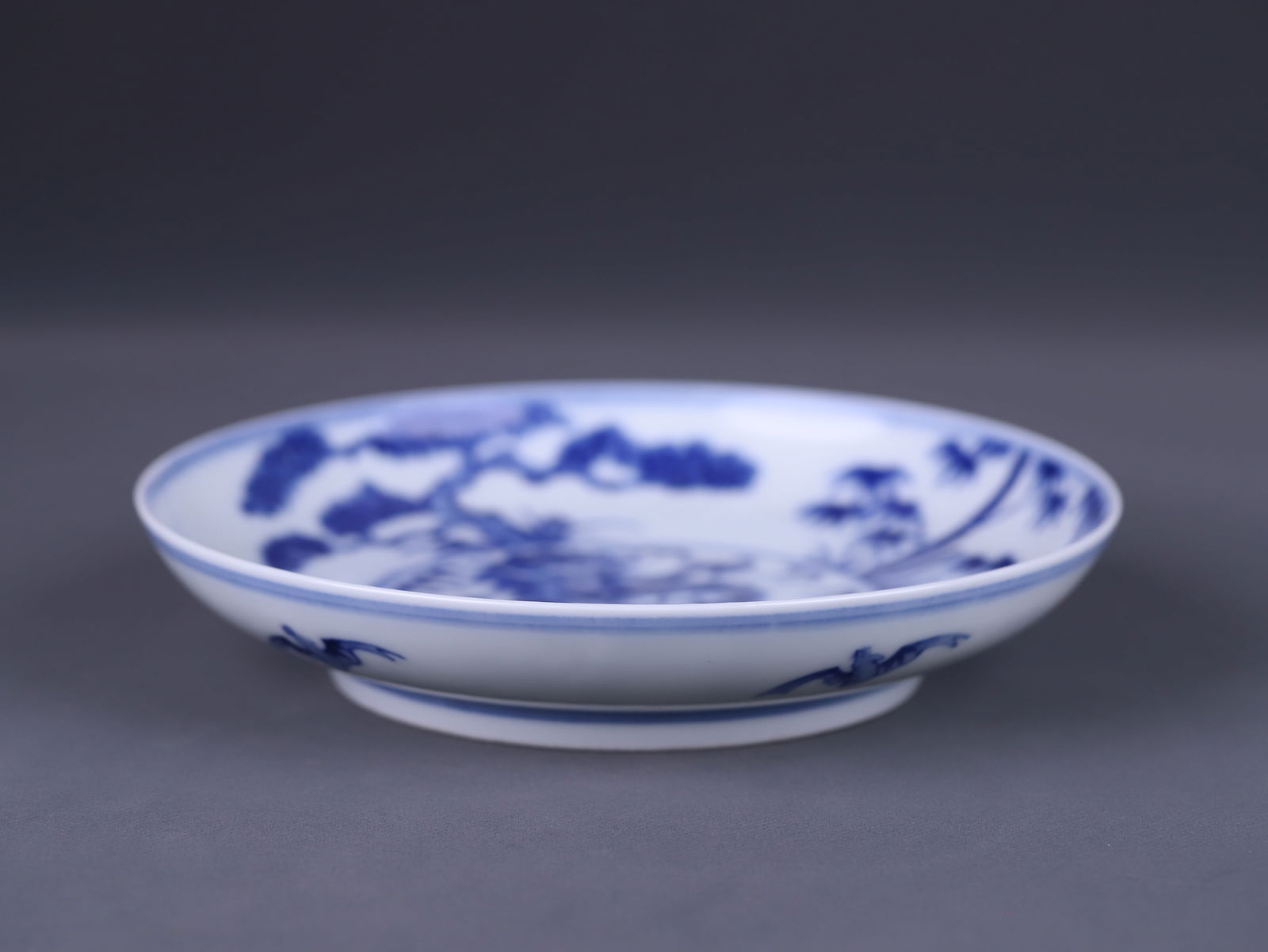 Guangxu Mark Blue and White Porcelain Plate (1 of 3)