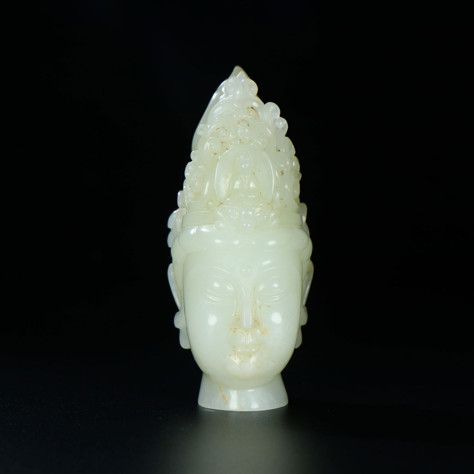 Hetian Jade Pebble Buddha Head (1 of 2)
