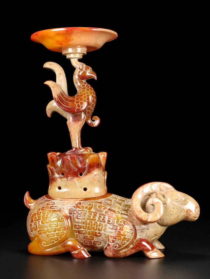 Hetian Jade Lampstand - 2