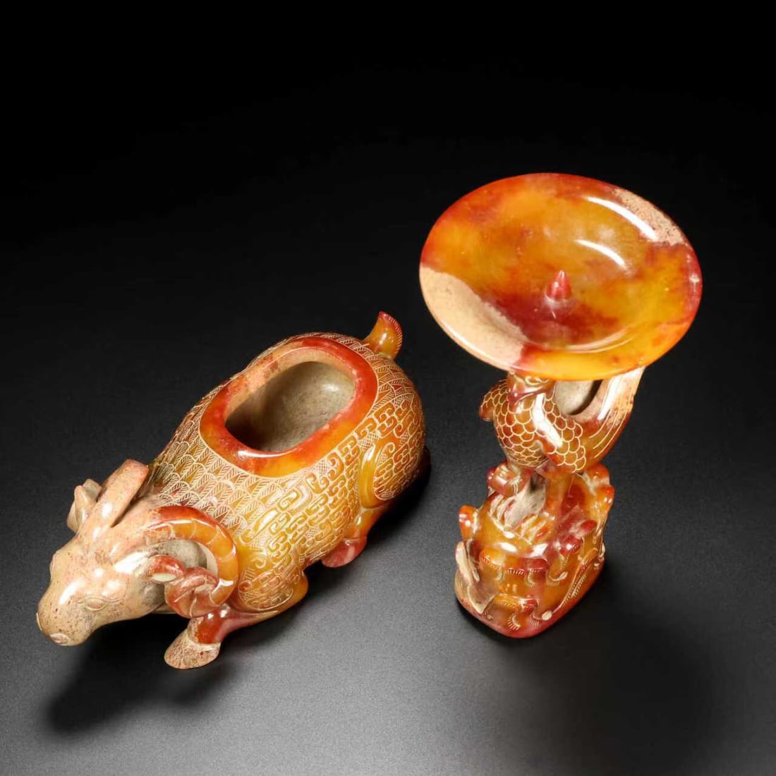 Hetian Jade Lampstand - 4