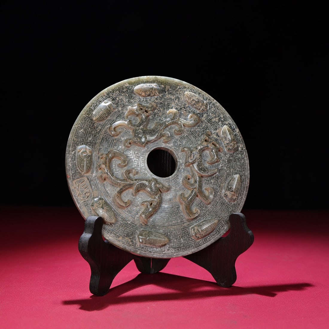 Hetian Jade Bi (Disc): 17.5*1.3/633g