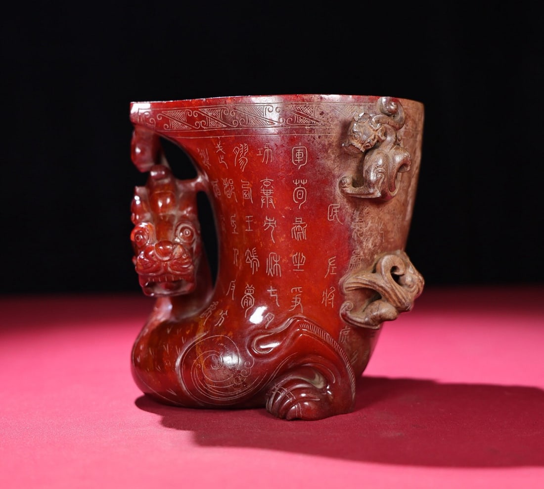 Hetian jade horn cup (1 of 4)