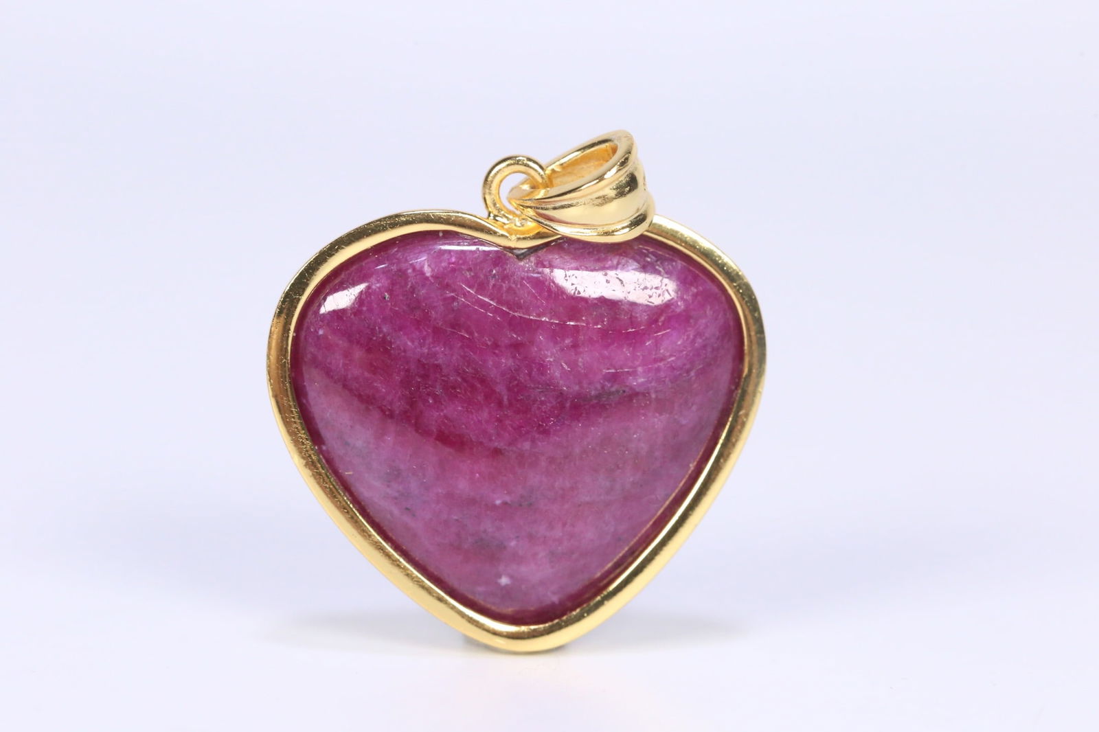 Ruby heart-shaped pendant - 2