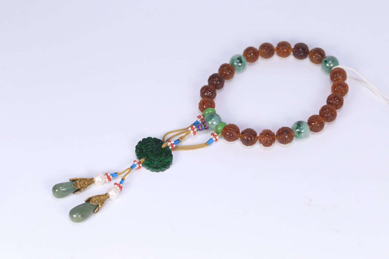 Amber 18-bead handheld bracelet (1 of 1)