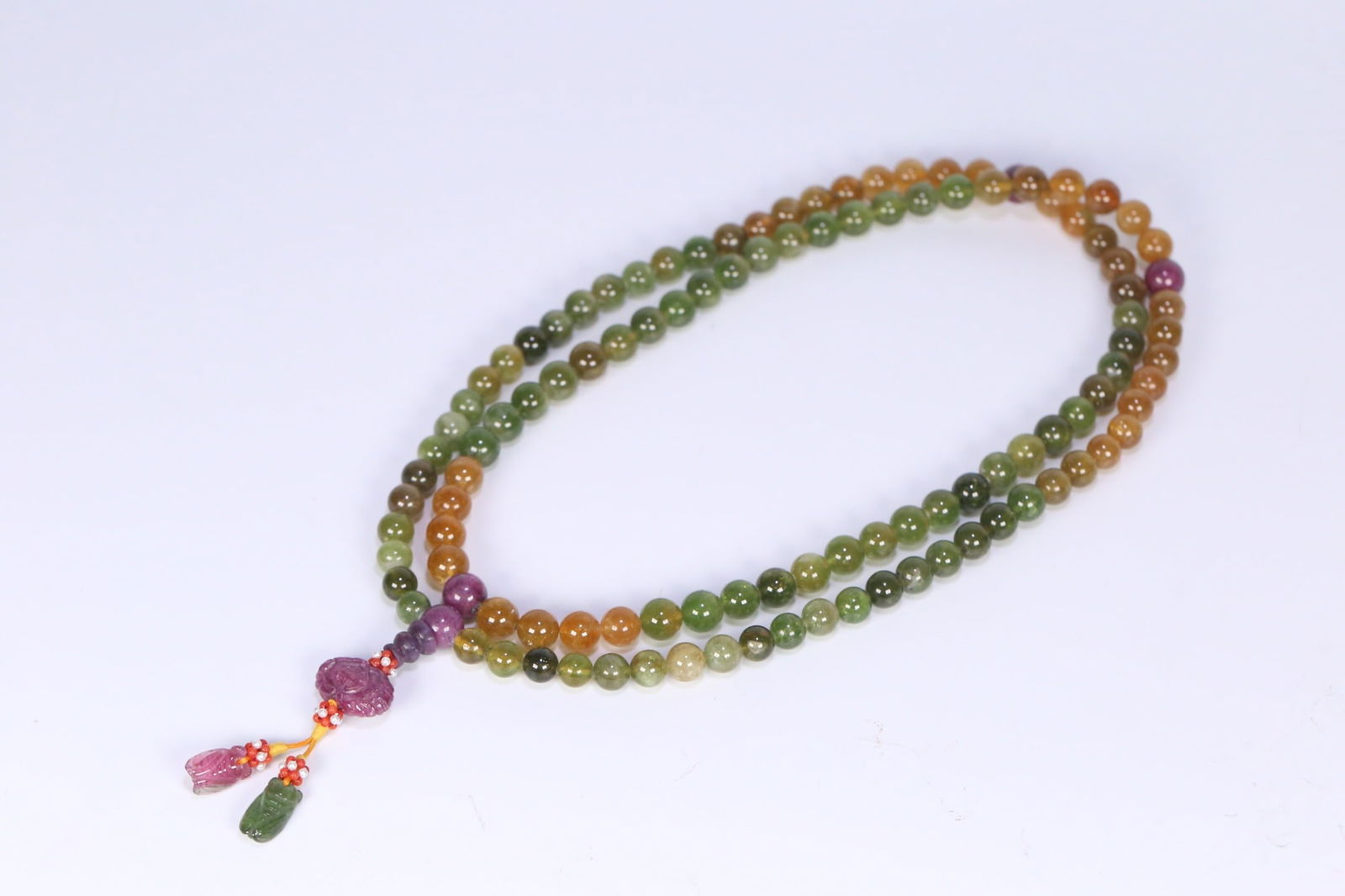 Tourmaline 108-bead Buddhist prayer beads (1 of 1)