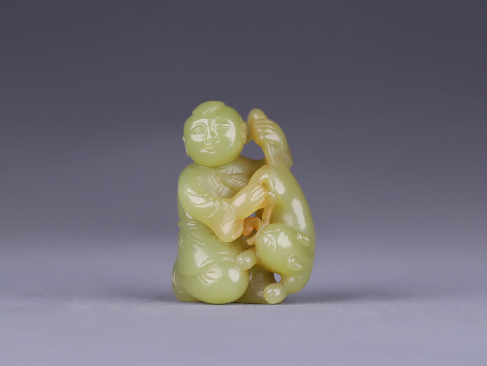 Qing Dynasty Hetian Yellow Jade Carving: 5.7*4.05*2.4/67.6g